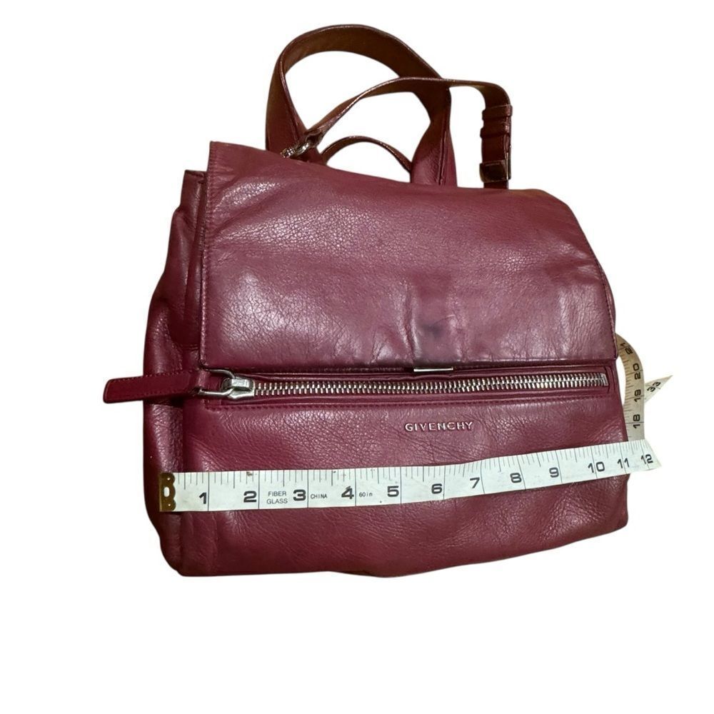 Givenchy Pandora Pure Dark Red Top Handle Front Flap Bag - Picture 10 of 12